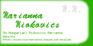 marianna miokovics business card